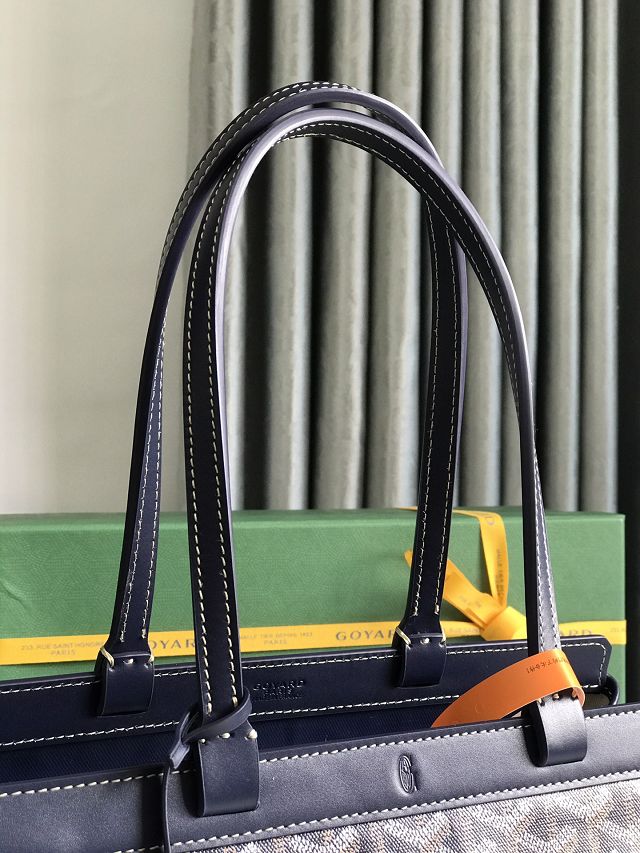 Goyard original canvas bellechasse biaude PM bag GY0091 navy blue