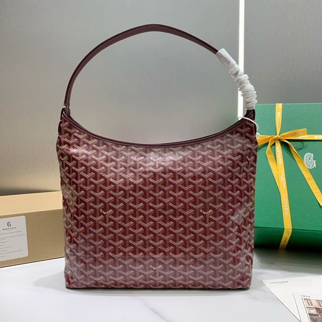 Goyard original canvas boheme hobo bag GY0094 burgundy