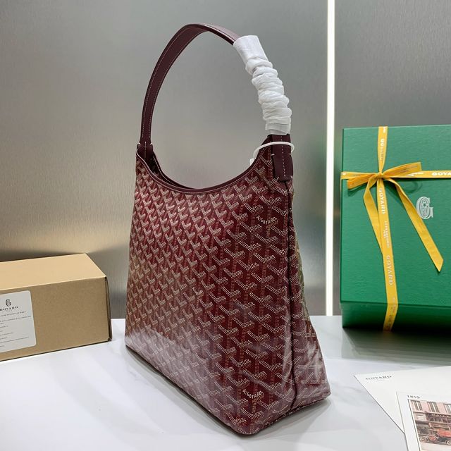 Goyard original canvas boheme hobo bag GY0094 burgundy