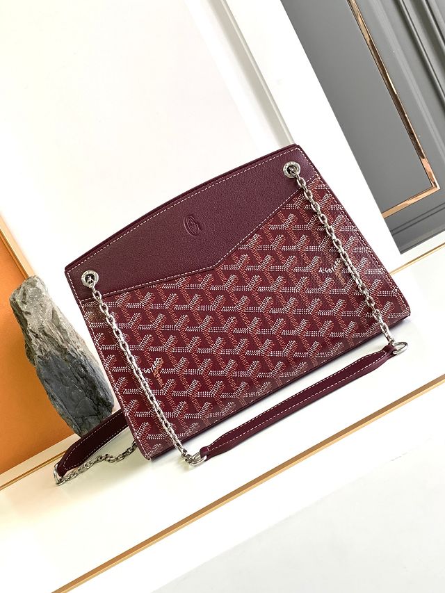 Goyard original canvas rouette structure PM bag GY0092 burgundy