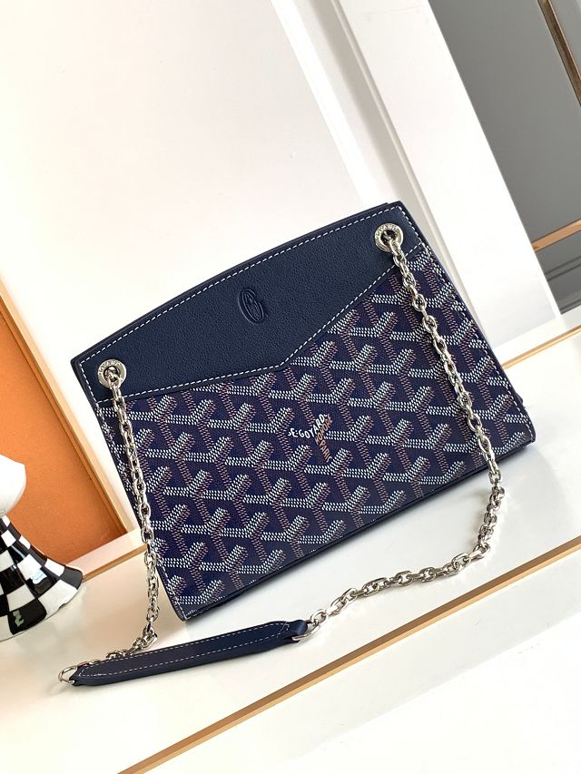 Goyard original canvas rouette structure mini bag GY0093 navy blue