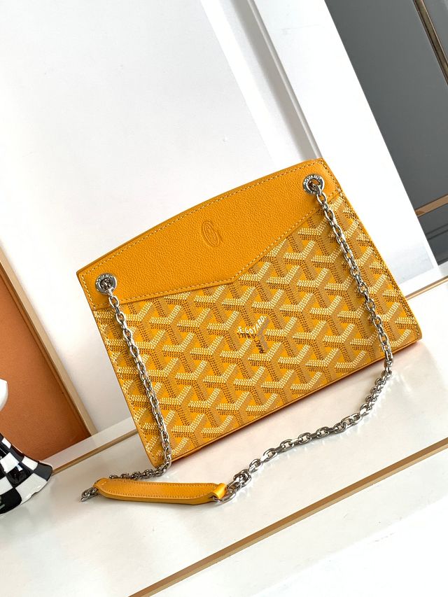 Goyard original canvas rouette structure mini bag GY0093 yellow