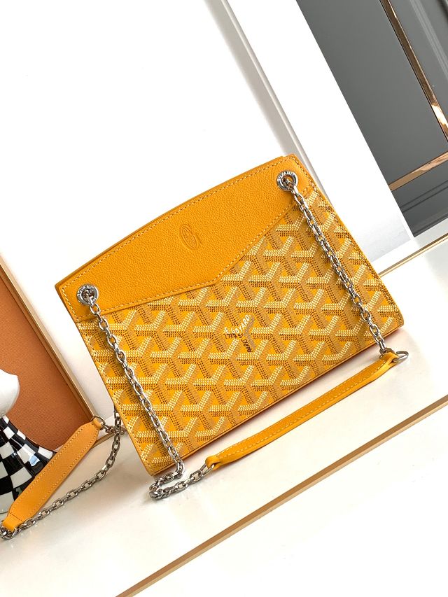 Goyard original canvas rouette structure mini bag GY0093 yellow