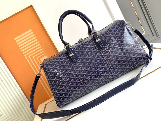 Goyard original canvas boston 45 bag GY0096 navy blue