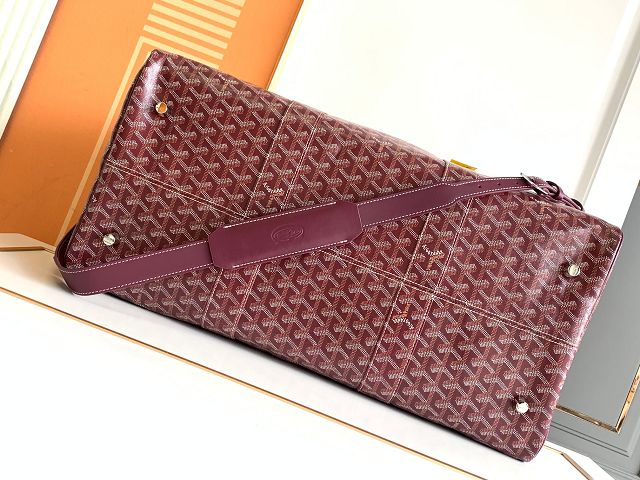 Goyard original canvas boston 50 bag GY0097 burgundy