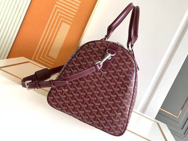 Goyard original canvas boston 50 bag GY0097 burgundy