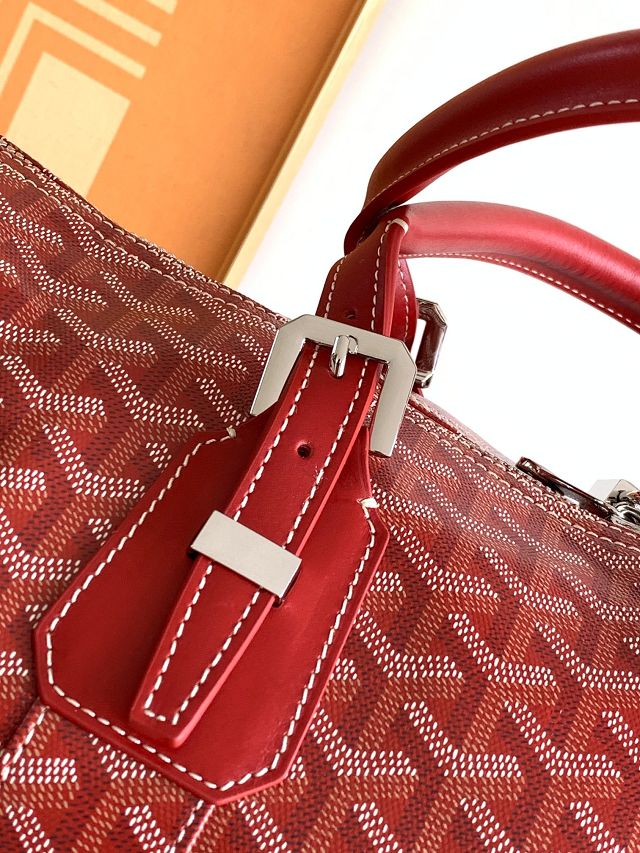 Goyard original canvas boston 50 bag GY0097 red