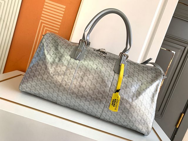 Goyard original canvas boston 50 bag GY0097 silver