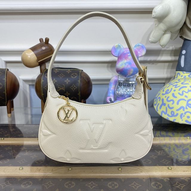 Louis vuitton original calfskin mini moon bag M82519 white