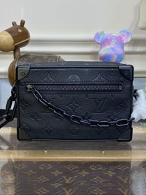 Louis vuitton original calfskin mini soft trunk M55702 black