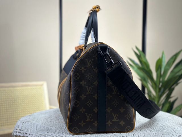 Louis vuitton original monogram canvas keepall 50 M46704 yellow