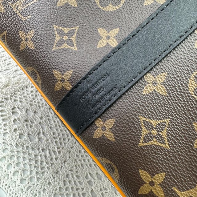 Louis vuitton original monogram canvas keepall 55 M46702 yellow