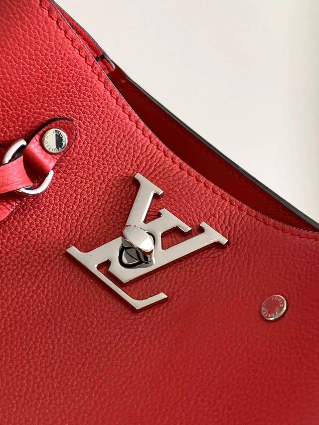 Louis vuitton original calfskin bucket bag M54677 red