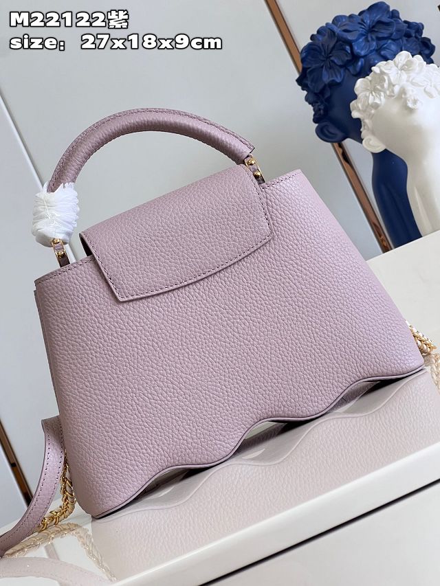 Louis vuitton original calfskin capucines BB handbag M20815 light purple