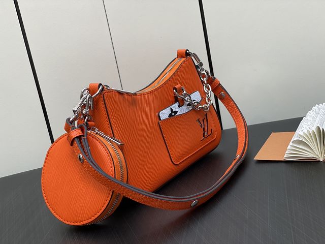 Louis vuitton original epi leather marellini bag M22736 orange