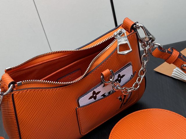 Louis vuitton original epi leather marellini bag M22736 orange