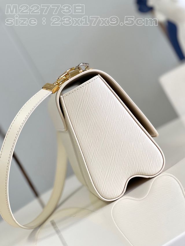 Louis vuitton original epi leather twist mm M22774 white