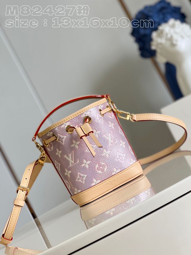 Louis vuitton original monoglam canvas nano noe M82427 pink