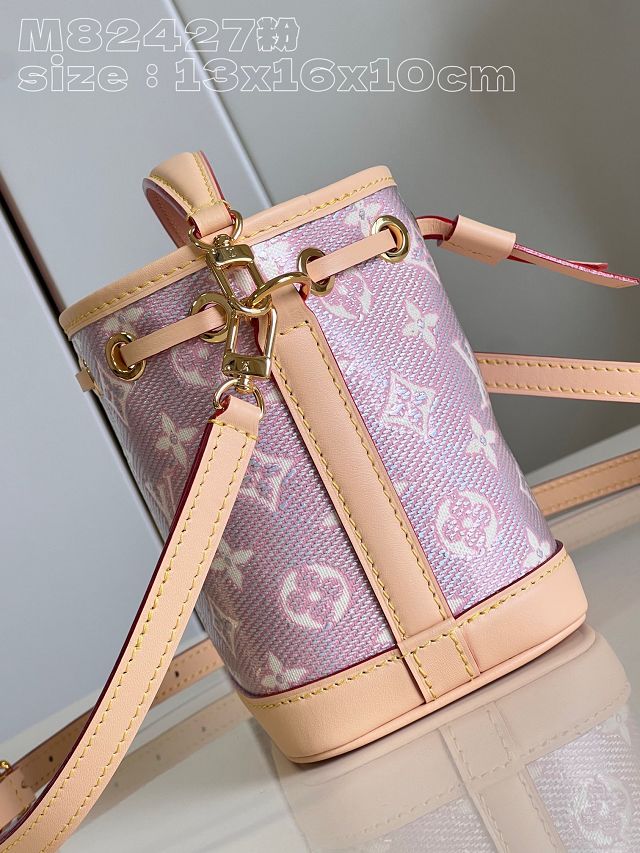 Louis vuitton original monoglam canvas nano noe M82427 pink