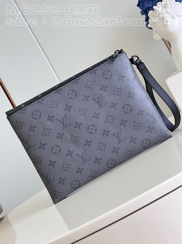 Louis vuitton original monogram eclipse s-lock pochette M82598