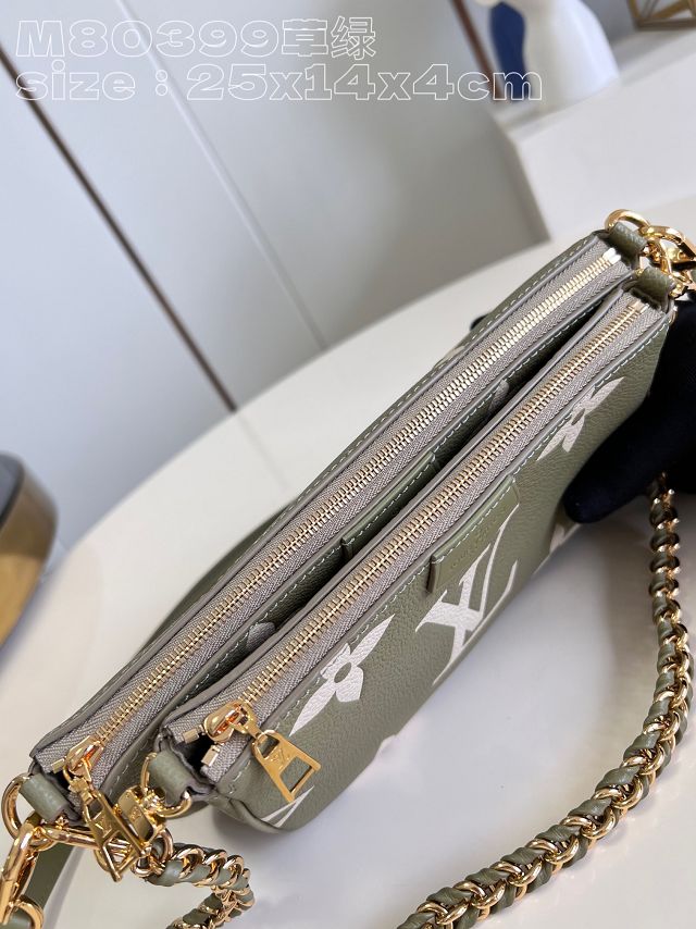 Louis vuitton original calfskin multi pochette M80399 khaki