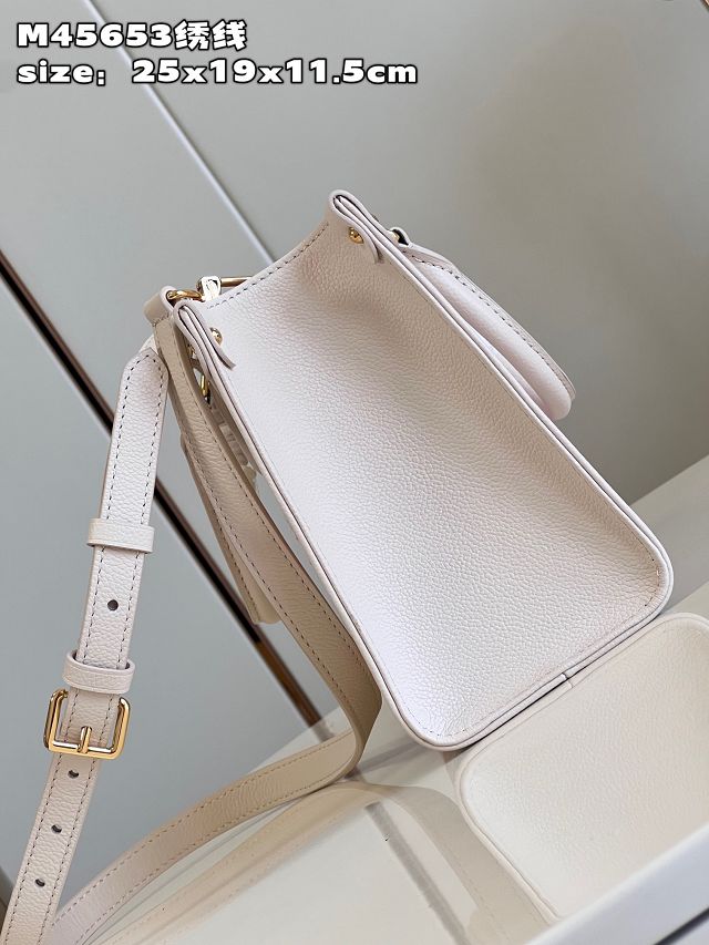 Louis vuitton original calfskin onthego pm M46629 white