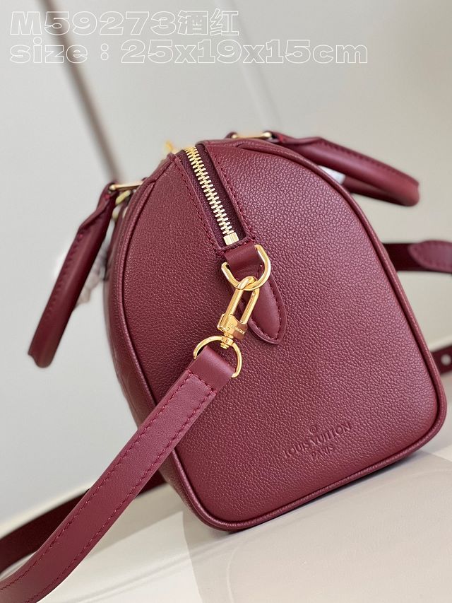 Louis vuitton original calfskin speedy 25 M46646 wine