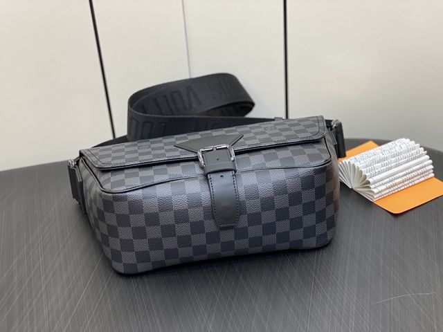 Louis vuitton original damier graphite montsouris messenger bag M46686 