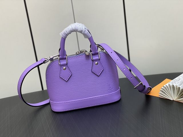 Louis vuitton original epi leather nano alma M82402 purple