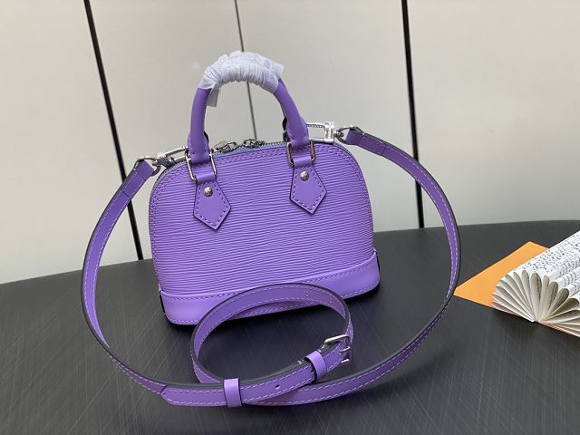 Louis vuitton original epi leather nano alma M82402 purple