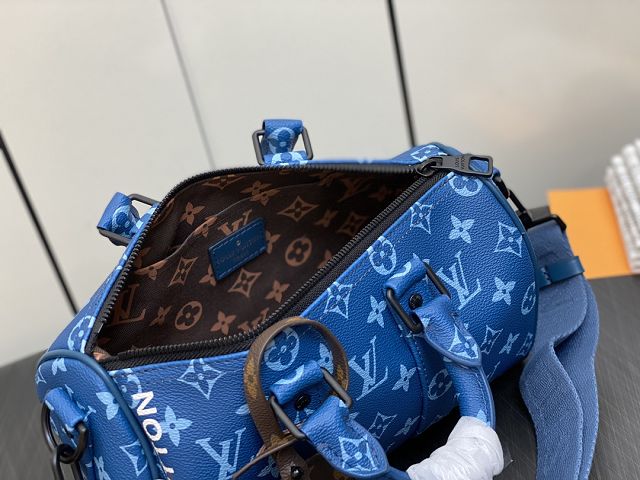 Louis vuitton original monogram canvas keepall 25 M46803 blue