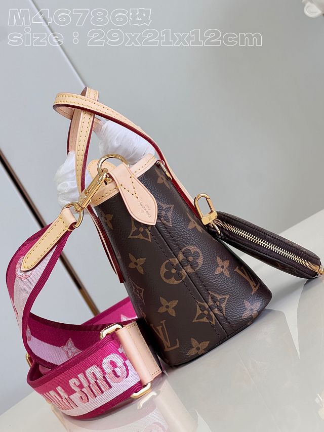 Louis vuitton original monogram canvas neverfull BB M46786 pink