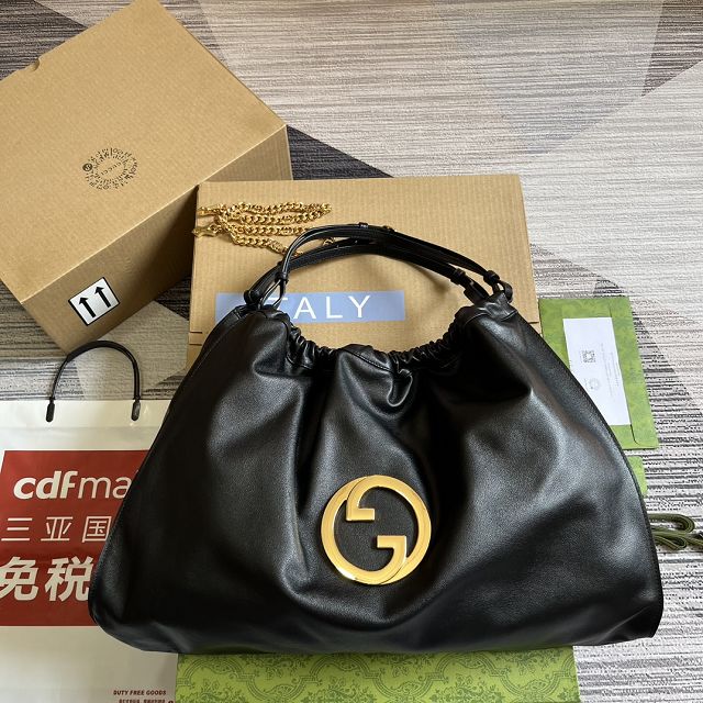 2023 GG original calfskin blondie large tote bag 747372 black