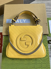 2023 GG original calfskin blondie small tote bag 751518 yellow