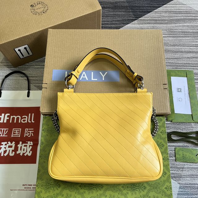 2023 GG original calfskin blondie small tote bag 751518 yellow