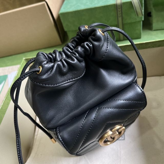 2023 GG original calfskin mini bucket bag 746433 black