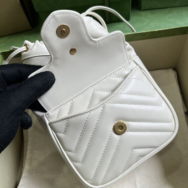 2023 GG original calfskin mini bucket bag 746433 white