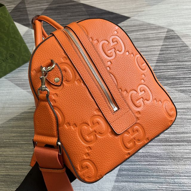 GG original calfskin small duffle bag 725282 orange