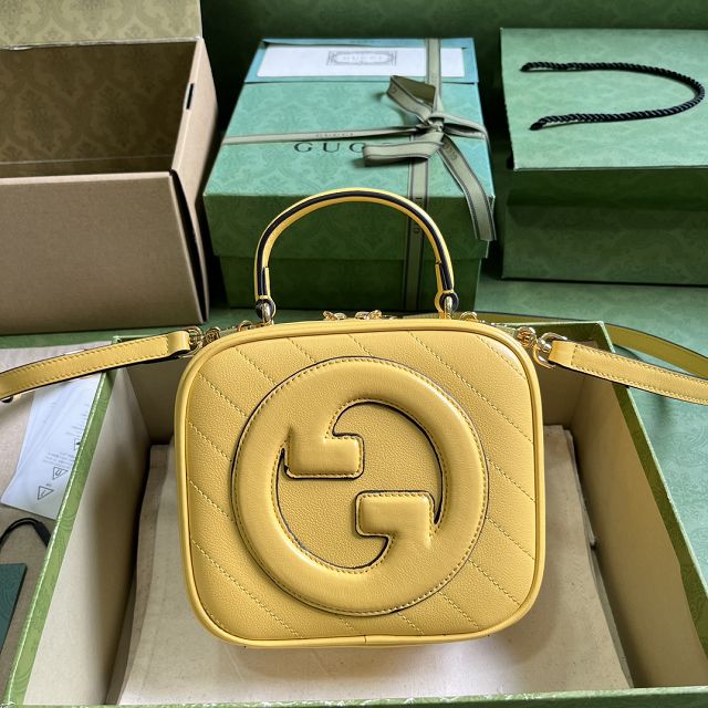 2023 GG original calfskin blondie mini shoulder bag 744434 yellow