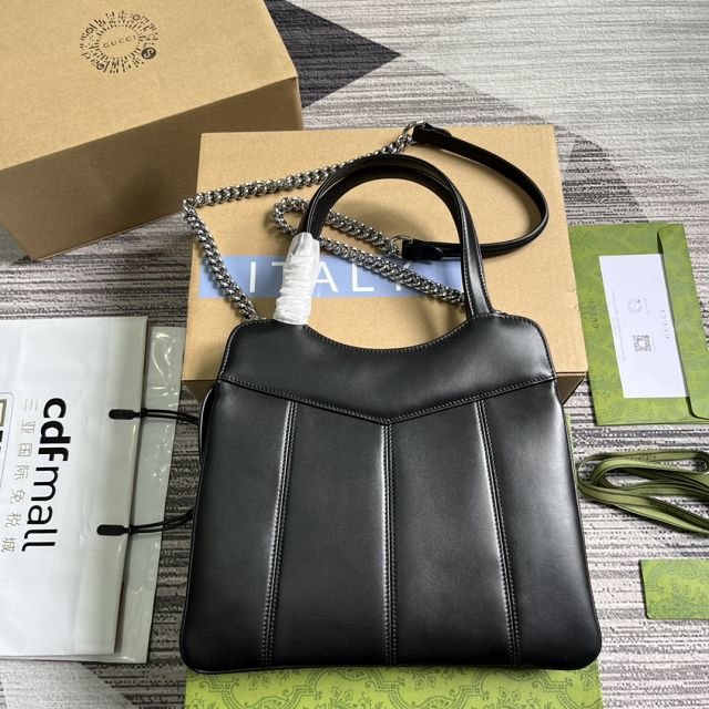 2023 GG original calfskin medium tote bag 745918 black