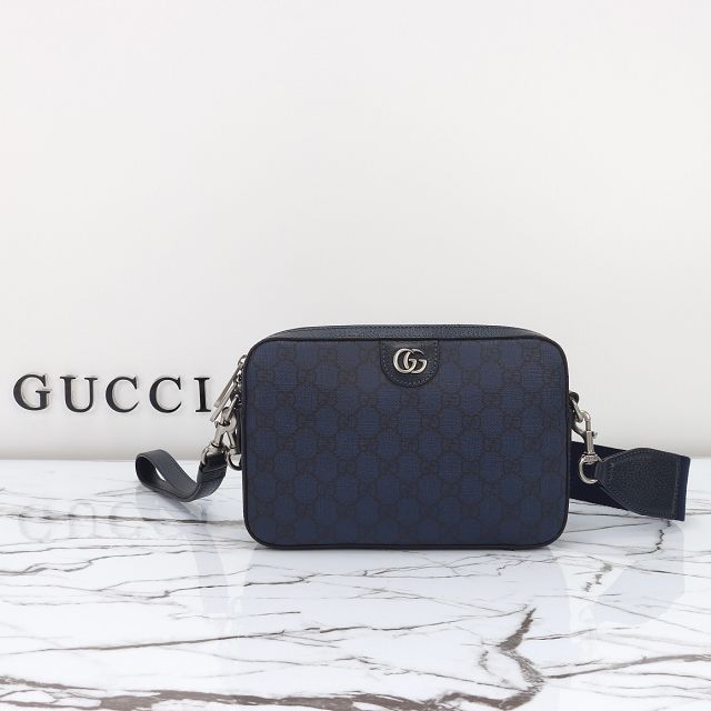 GG original canvas shoulder bag 699439 dark blue