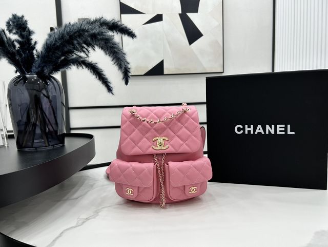 CC original calfskin backpack AS3860 pink