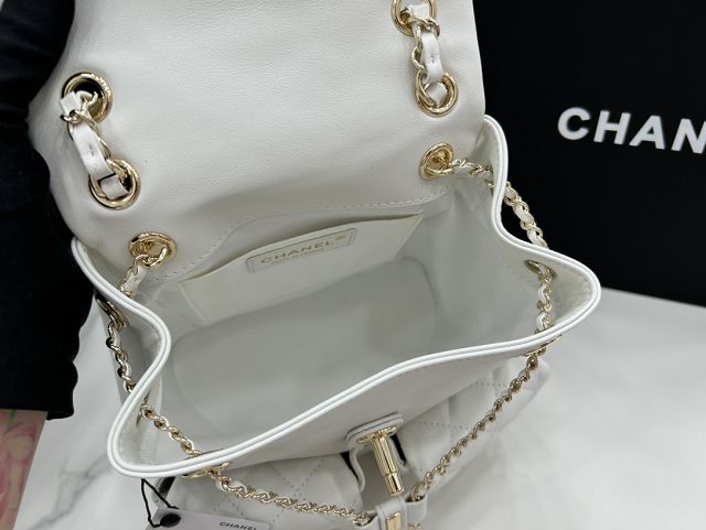 CC original calfskin backpack AS3860 white