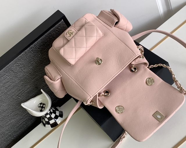 CC original grained calfskin backpack AS4398 light pink