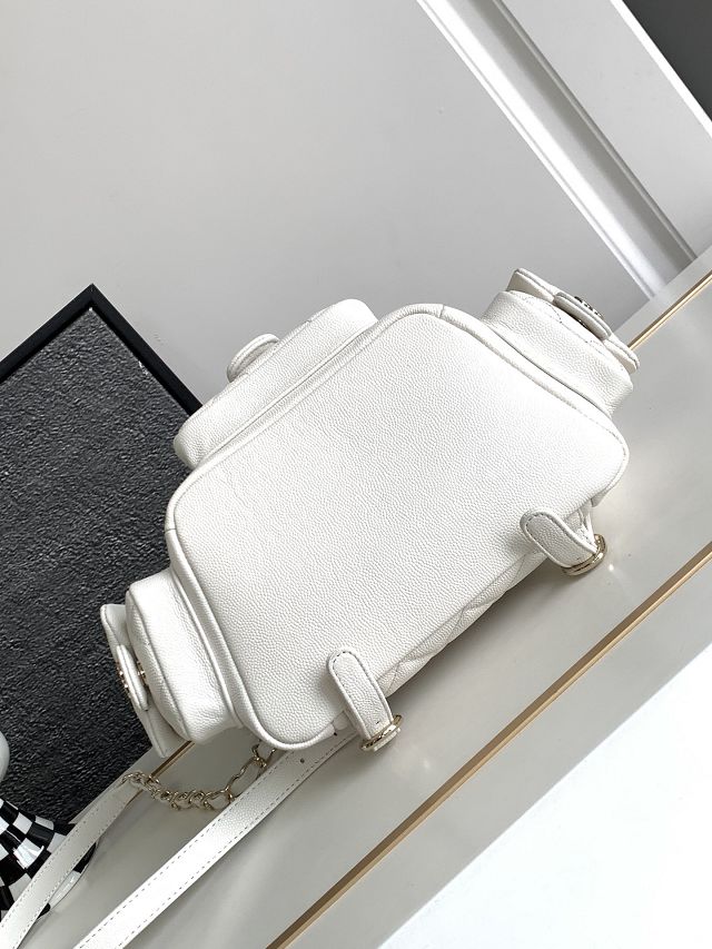 CC original grained calfskin backpack AS4398 white