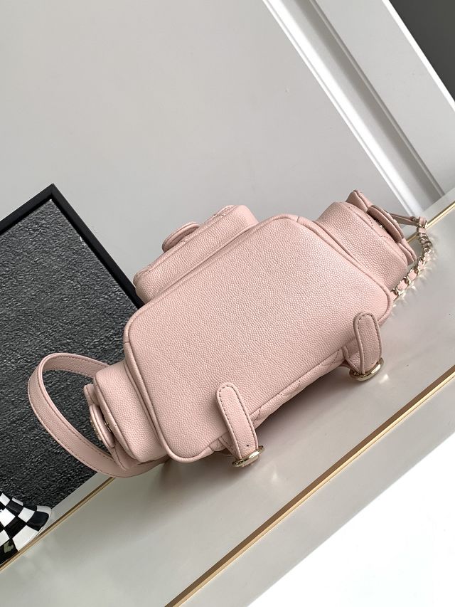 CC original grained calfskin small backpack AS4399 light pink