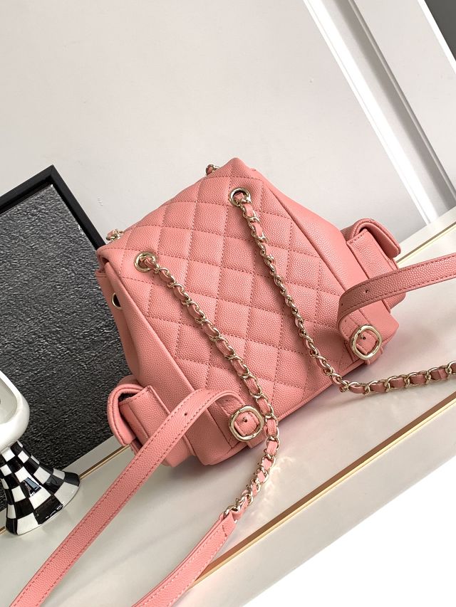 CC original grained calfskin small backpack AS4399 pink