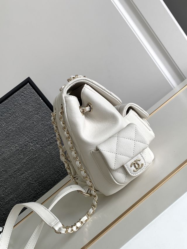 CC original grained calfskin small backpack AS4399 white