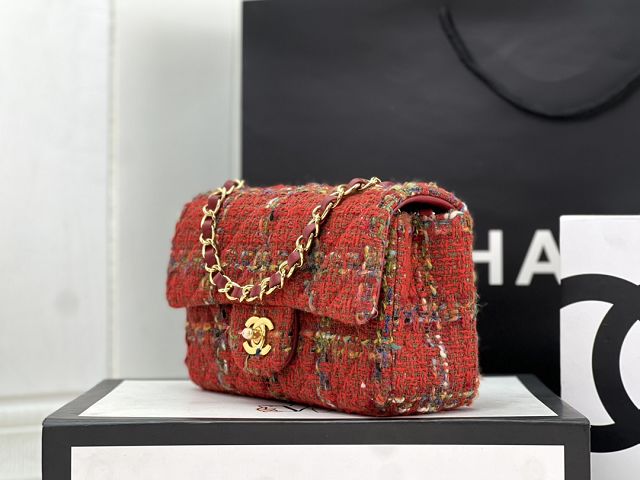 CC original tweed mini flap bag A69900 red