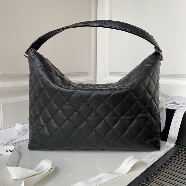 2024 CC original calfskin large hobo bag AS4339 black